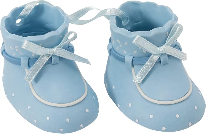 Baby Blue Bootie Cake Topper Set