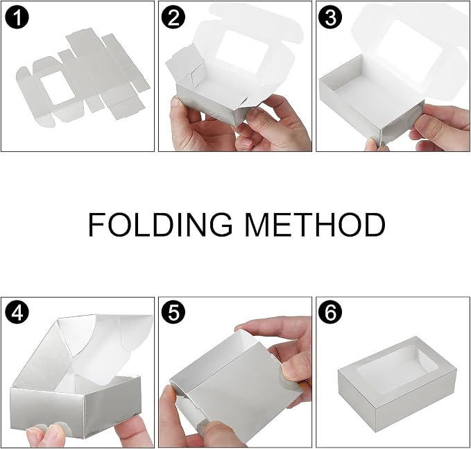 COTOPHER Soap Box, 30Pcs Small Soap Packaging Boxes 3.5x2.35x1.2 Inch Mini Kraft Boxes with Window Soap Boxes for Homemade Soap Candy Chocolate Bakery Cookies Soap Packaging