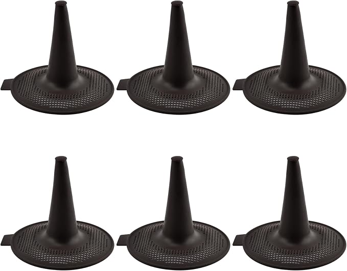 Silicone Donut Bagel Baking Mold Set, 6 Pack, 5.3 in Dia, Oven Use | Brown, perforated base, -22°F to 446°F, not for stovetop or open flame, before buying confirm pan and oven space