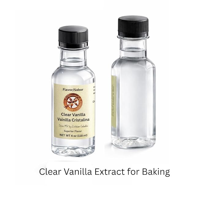 Royal Artisan Vanilla – Clear Vanilla Extract for Baking 4 oz / 118 ml, Pure Vanilla Essence, Vainilla Cristalina – Premium Flavoring for Cakes, Coffee, Ice Cream, Beverages