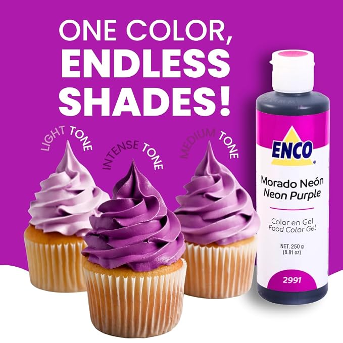 ENCO Gel Food Coloring 8.8 oz (NEON PURPLE)