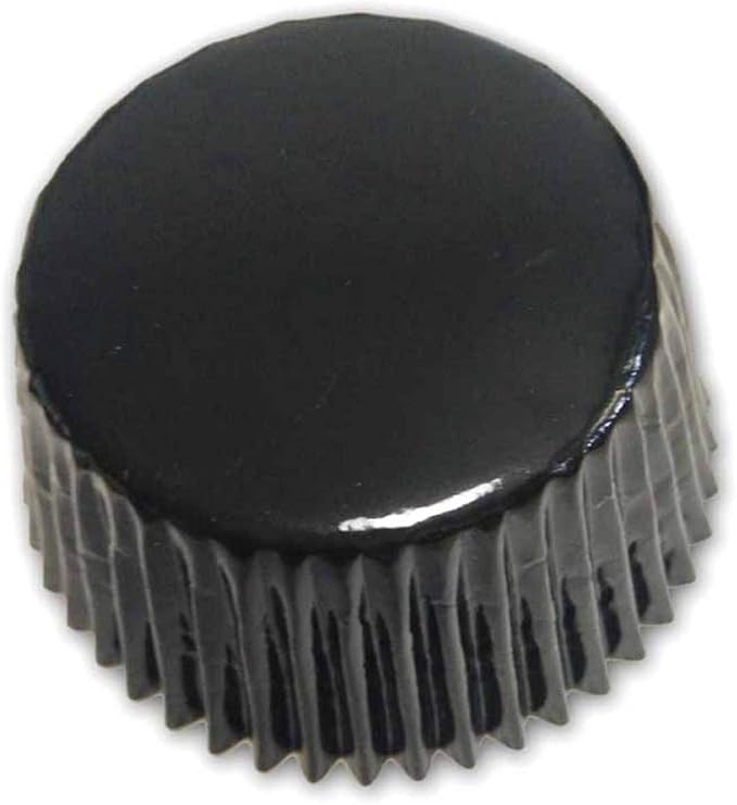 Black Foil Metallic Paper Muffin Cupcake Liners case Baking Cups 100 pcs,Standard Size 2x1.25inch
