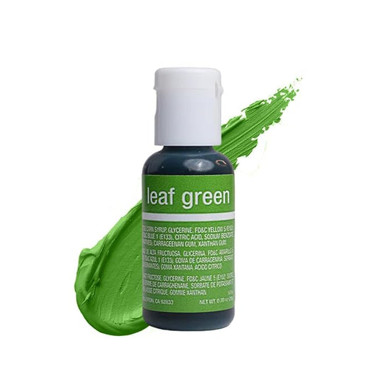 Chefmaster Leaf Green Liqua-Gel® Food Coloring | Vibrant Color | Professional-Grade Dye for Icing, Frosting, Fondant | Baking & Decorating | Fade-Resistant | Easy-to-Use | Made in USA | 0.70 oz