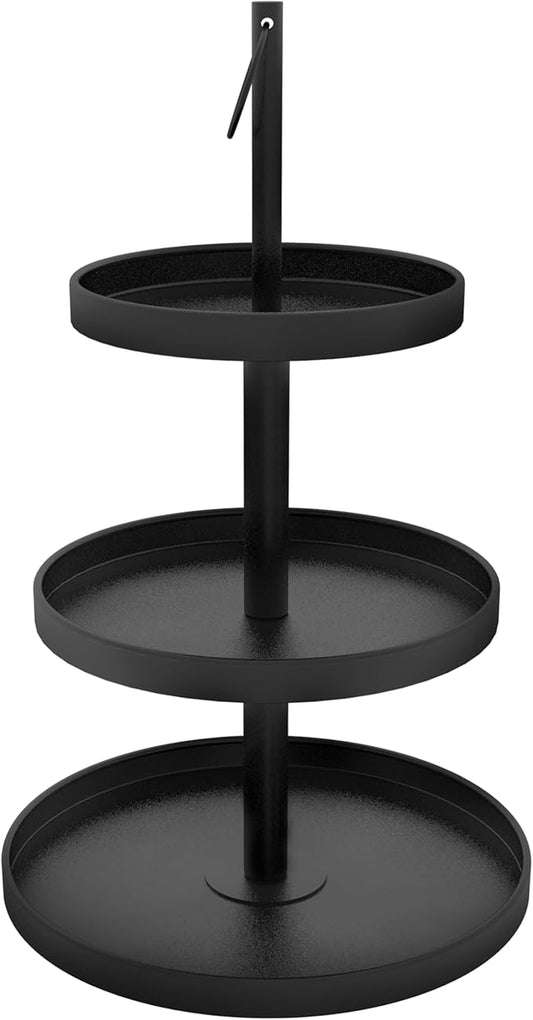 Cupcake Stand for 50 Cupcakes,Cupcake Stand Metal 3 Tier Cupcake Tower Black Tiered Tray Stand Cupcake Holder Stand Cake Stand Serving Trays Dessert Stands with Handle for Party