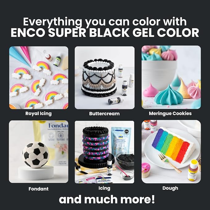 ENCO Gel Food Coloring 8.8 oz (Super Black)