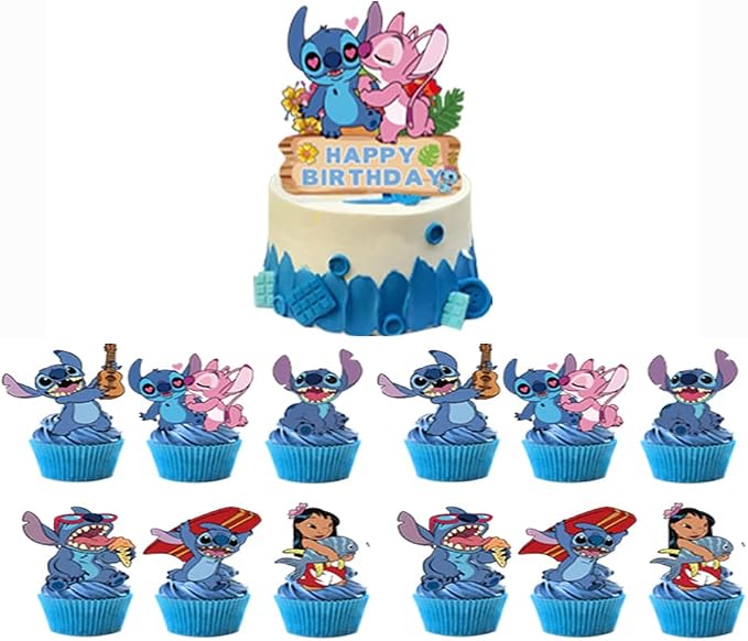 25PCS Cake Toppers Cupcake Toppers Cake Decorations Birthday Party Supplies Decorations (Style 10)
