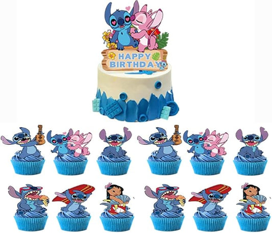 25PCS Cake Toppers Cupcake Toppers Cake Decorations Birthday Party Supplies Decorations (Style 10)