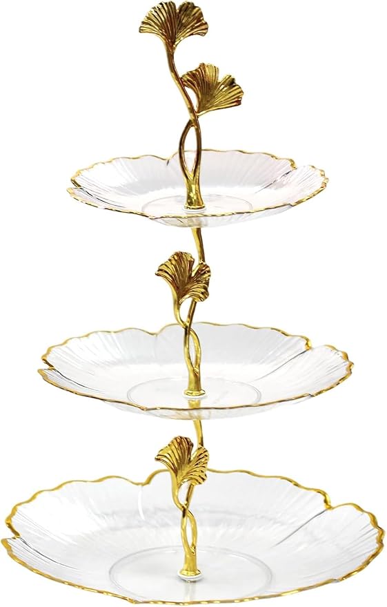 3 Tier Cupcake Stand, BetterJonny Acrylic Tiered Cake Stand, Cupcake Display Stand Dessert Stands, 3 Tier Cupcake Serving Stand for Tea Party, Baby Shower, Birthday, Wedding