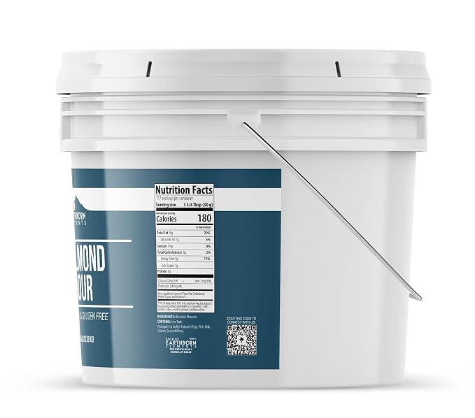 Earthborn Elements Almond Flour 2 Gallon Bucket, Extra Fine Powder, Grown in California, Gluten-Free