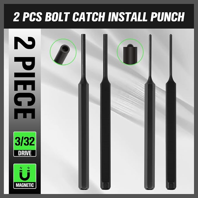 7-Piece Premium Roll Pin Starter Punch and Install Punch Set - 1/16, 5/64, 3/32, 1/8-inch