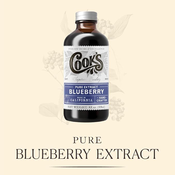 Cook's, Pure Blueberry Extract for Baking, Pies, Jam, Jellies, Candies, Syrup, 128 Ounces (1 Gallon)