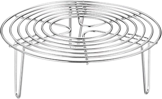 Round Steamer Rack and Cooling Rack,Stainless Steel Pot Trivet, Wire Steamer Kettle Rack Holder, Fit for Pots Cookware Pressure-Cooker Pans Up (20x7cm/7.87x2.76inch)