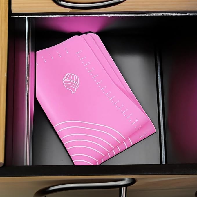 Silicone Baking Mat for Rolling Out Pastry Dough, 20 x 16 Inches, Pink