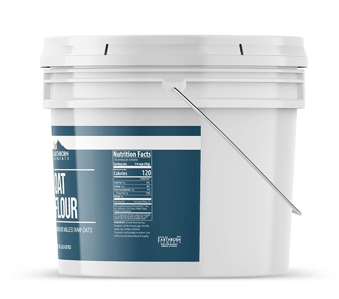 Earthborn Elements Oat Flour 2 Gallon Bucket, Gluten Free, Baking (9 Pound)