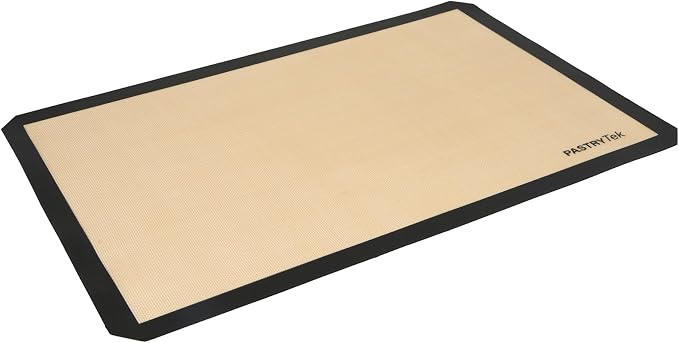Restaurantware Non-Stick Baking Mat - 1 Full-Size 15.7 x 23.6 Inch Silicone Heat-Resistant Oven-Safe Mat - Reusable Rectangular Black Mat for Bakery and Catering