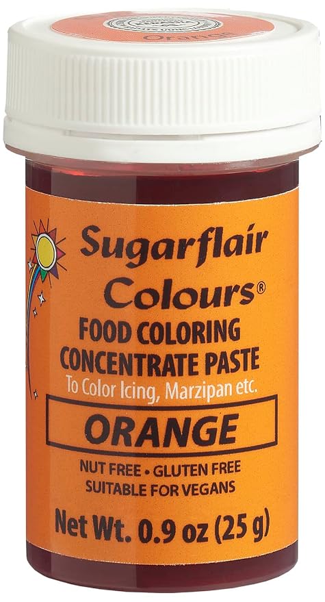 Sugarflair Food Coloring Concentrate Paste, 25 Grams Orange