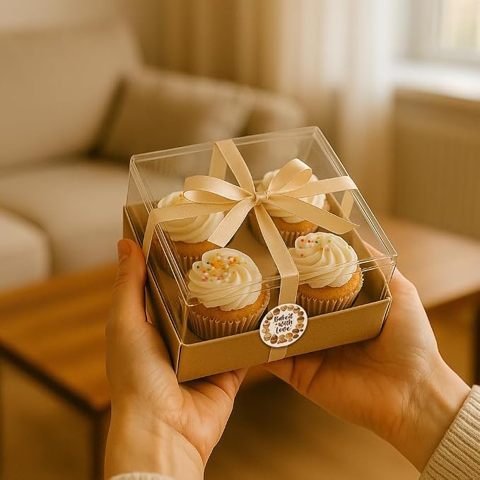 320 Pcs Baked with Love Stickers, 2 Inch Homemade Bakery Stickers Made with Love Sticker Self-Adhesive Packaging Labels for Packaging Bags Containers Businesses Gifts