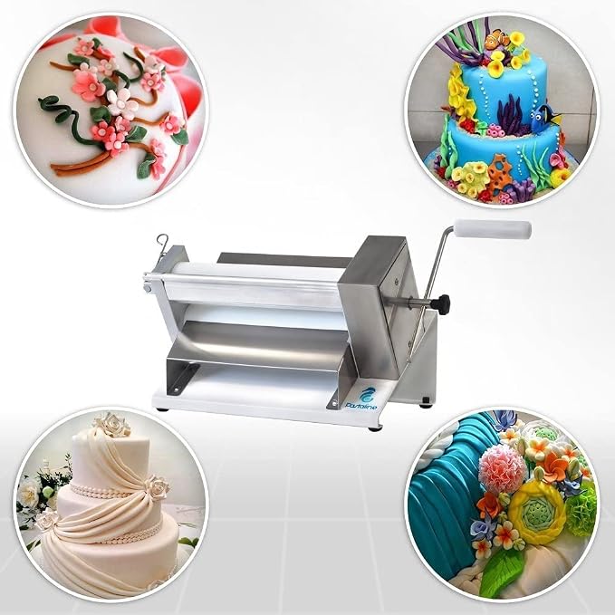 Manual Dough Sheeter Machine - Sfogliafacile Manual Pasta Maker for Icing, Marzipan,Puff Pastry and Salt Bread Shio Pan | Easy Install Dough Sheeter for Home Small or Commercial Kitchens