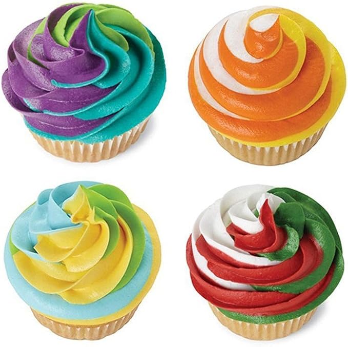 3 Packs 3 Color Icing Piping Bag Russian Nozzle Converter Coupler Icing Cake Decor Tools