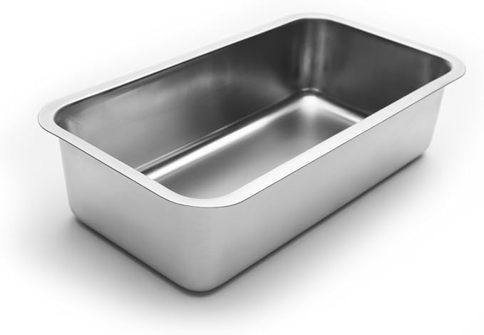Fox Run Loaf Pan Stainless Steel Baking, 8.5 x 4.5 x 2.25 inches, Rectangular | Heat Safe Up To 536 F | Durable Stainless Steel Baking Pan | Bake Standard Sized Bread Loaves | Bread Baking Essential