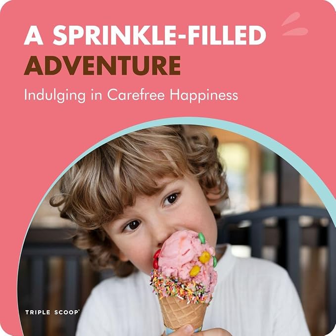 Rainbow Sprinkles - Perfect Toppings for Ice Cream, Cupcakes, Cakes, and Cookies - Colorful Jimmies Sprinkles - 3.2 Ounces - Ice cream toppings - Perfect for Cake Decorating and More.