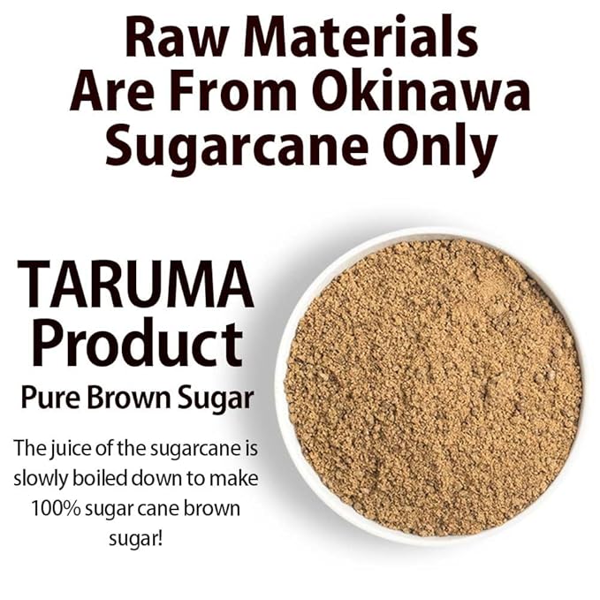 Okinawa Brown Sugar Powder – Natural Cane Sugar Sweetener, Single Ingredient (Sugarcane), Clean Label, Unrefined & Mineral-Rich, Fat Free, for Coffee, Tea & Baking, Made in Japan, 10 oz (300g)