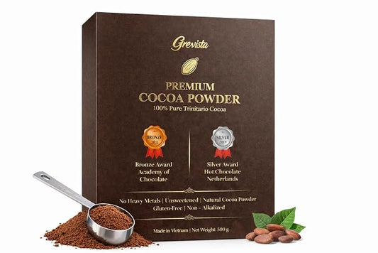 Premium Cocoa Powder – 100% Pure, Non-Alkalized, Heavy Metals Tested, Unsweetened, High Flavanol Natural Cacao Powder, Rich in Antioxidants for Energy, Mood & Heart Health – Keto & Vegan Superfood – Great for Smoothies, Baking, Chocolate (500 Gr)