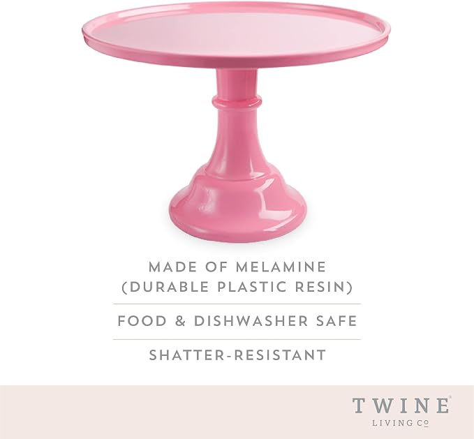 Twine Pink Melamine Cake Stand, Cupcake Stand, Home Decor, Food Service, Dessert Accessory, Pink, Set of 1