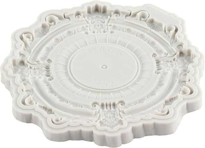 Baroque Clock Fondant Mold Baroque Style Fondant Silicone Mold For Sugar Cake Decorating Cupcake Topper Candy Chocolate Gum Paste Polymer Clay