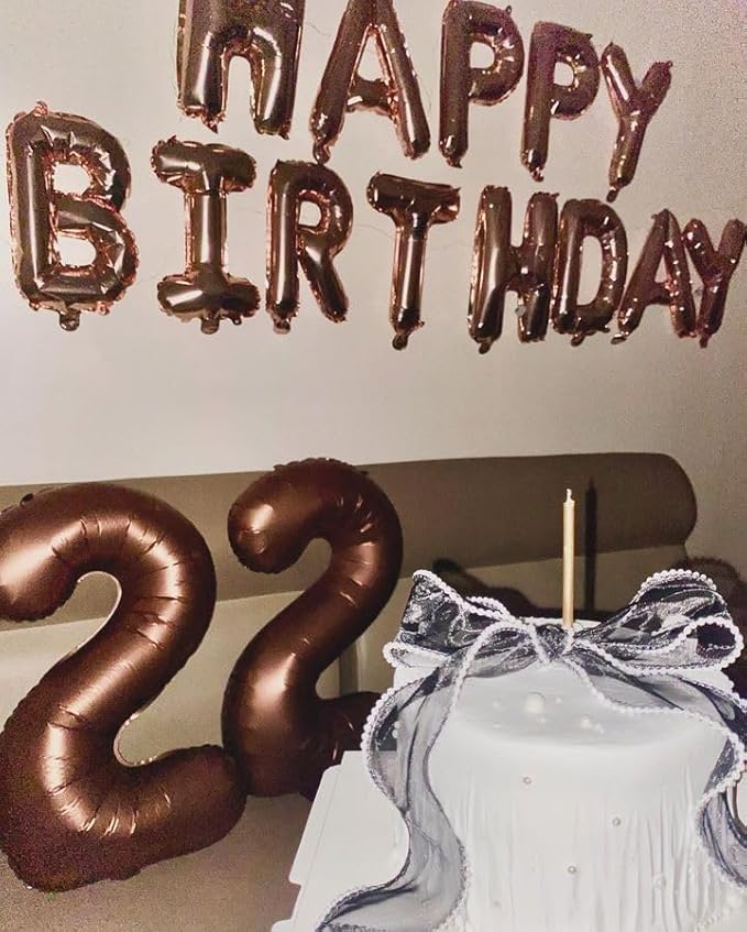 Dark Brown 8 Balloon, Coffee Brown Number Balloons 40 Inch, 8th Chocolate Birthday Decorations for Boys Girls Birthday Balloons Party Supplies, Number 8 Balloon