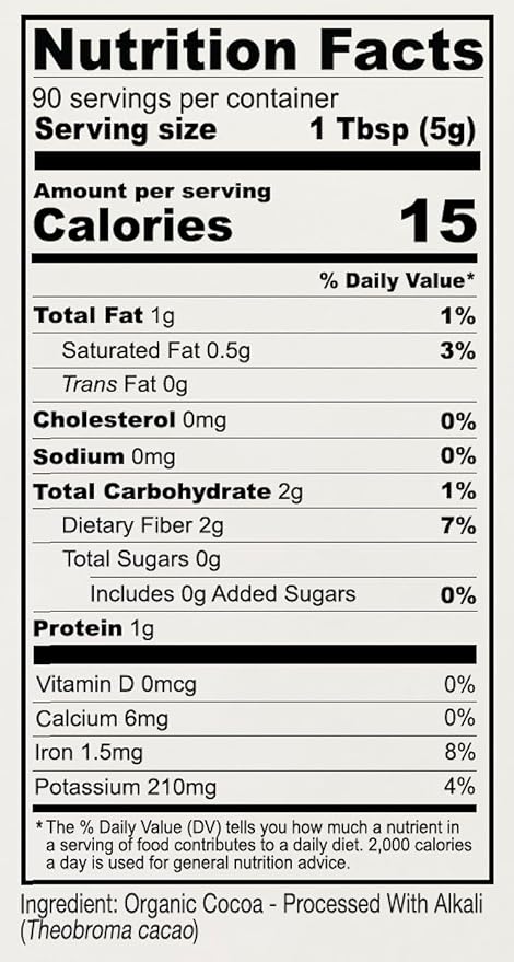 Anthony's Organic Culinary Grade Cocoa Powder, 1 lb, Dutch Processed Baking Cocoa, Gluten Free, Non GMO, Keto Friendly