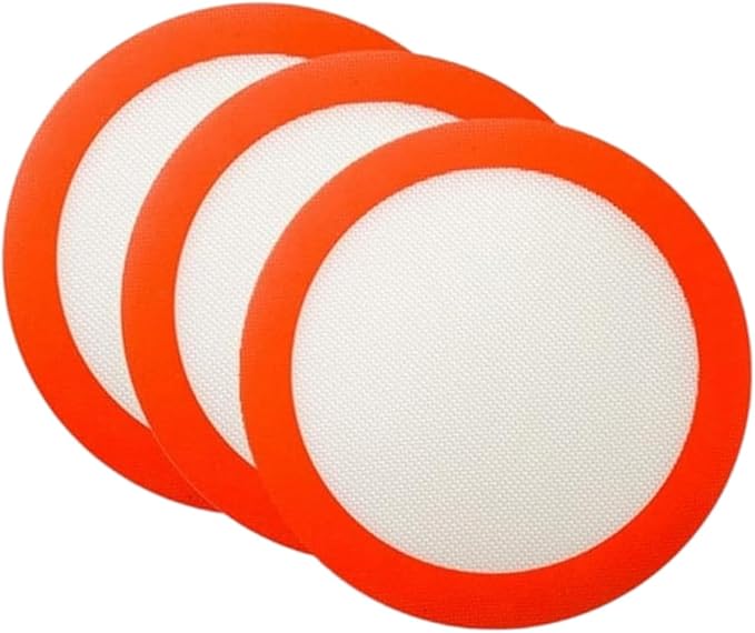 3Pcs Silicone Baking Mats,9 Inch Round Silicone Mats,Cake Pan,Non-stick Silicone Baking Sheet Liner,Reusable Heat Resistant Baking Pastry Sheets for Cookies, Macarons, Bread and Pastry