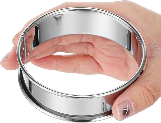 20 PCS Crumpet Rings English Muffin Rings Stainless Steel Round Cookie Cutter Double Rolled Muffin Tart Ring Mold Nonstick Cooking Pastry Molds for Home Baking
