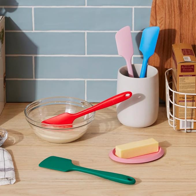 GIR: Get It Right Silicone Kitchen Spatula - Non-toxic Cooking Utensils for Nonstick Cookware, Cooking and Baking, Mini - 8IN - Red