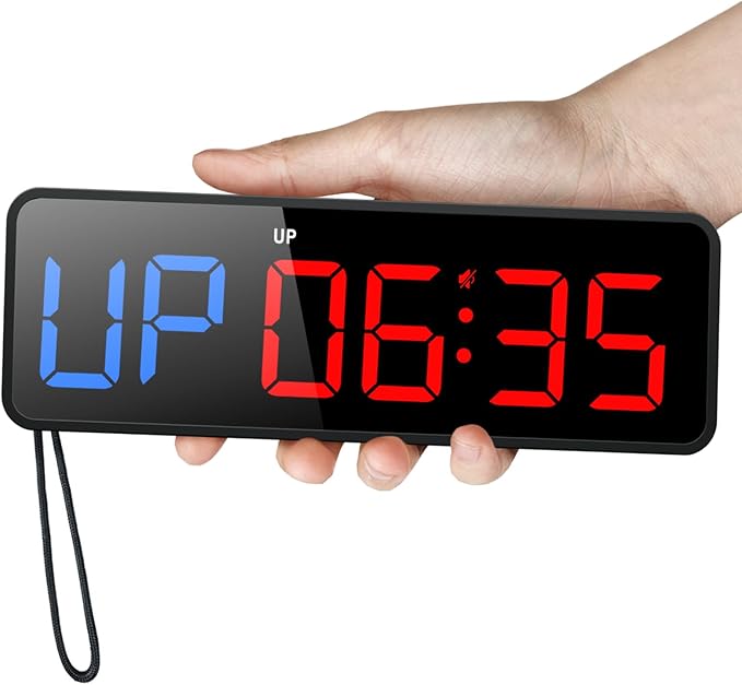 Acedeck Portable Gym Timer Clock: Fitness Digital Clock with Strong Magnet - Remote Control for Fitness Enthusiasts - Powerful Battery for Home Gym Garage Boxing