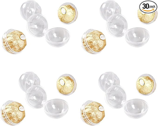 30 Pcs Chocolate Box Holders Clear Plastic Cupcake Cover Party Supplies for Packaging Candy and Chocolate