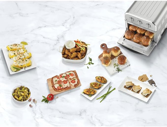 Cuisinart TOA-26 Compact AirFryer/Convection Toaster Oven Stainless Steel Bundle with 2 YR CPS Enhanced Protection Pack