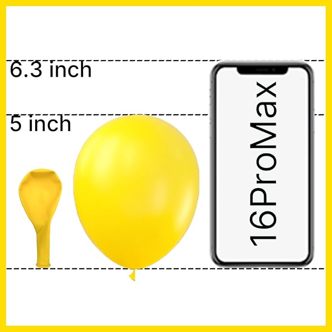 PartyWoo Yellow Balloons 100pcs 5 Inch Small Mini Matte Yellow Latex Balloons for Easter Bee Baby Shower Gender Reveal Engagement Sunflower Graduation Birthday Summer Party Decorations Yellow-Y55