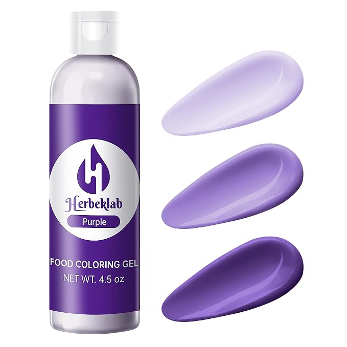 Purple Gel Food Coloring – 4.5 oz Professional Grade Concentrated Food Dye, Gel Based Coloring for Icing, Baking, Cake Decorating & Cookies