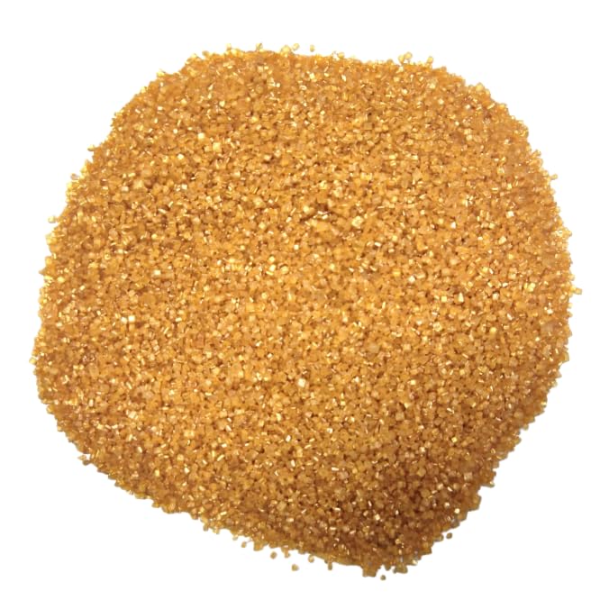 HeDeon&Rles Edible Gold Sanding Sugar Crystals for Baking 120g/4.23oz Sparkling Sugar Crystals Cake Cupcake Pancake Ice Cream Top Birthday Wedding Easter Halloween ChristmasCake Decoration