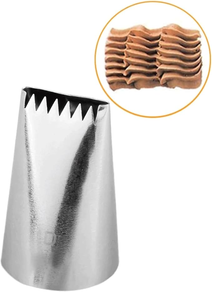 Pastry Nozzles Stainless Steel Piping Tips 1Pcs Icing Tips Russian Tips Decorating Tips Icing Frosting Nozzles Basket Weave Tools
