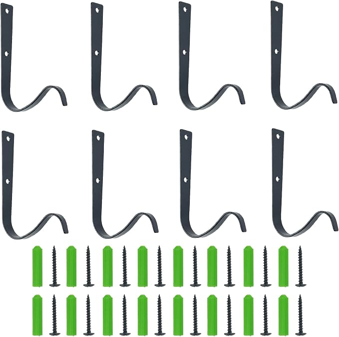 4 Pack Rolling Pin Holder Rolling Pin Display Rack, (Installation Hardware Included,No Rolling Pin) (black)