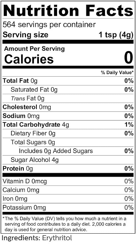 So Nourished Erythritol Sweetener Granular - Keto Sugar Substitute - 0 Calorie, 0 Net Carb, Non-GMO (5 lbs / 80 oz)