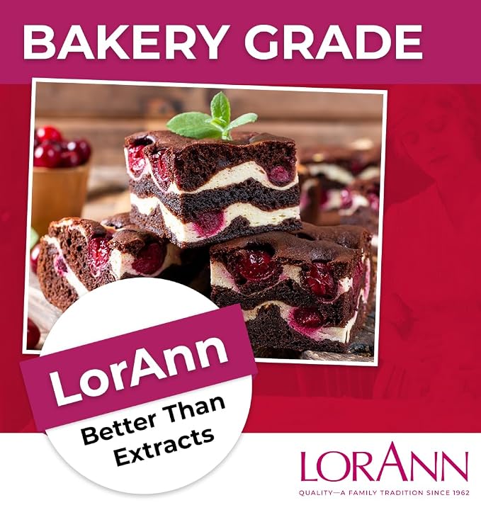 LorAnn Oils Cherry Bakery Emulsion: Authentic Flavor, Perfect for Enhancing Fruit Undertones in Baked Goods, Gluten-Free, Keto-Friendly, Extract Alternative Essential for Your Kitchen, 16 Oz