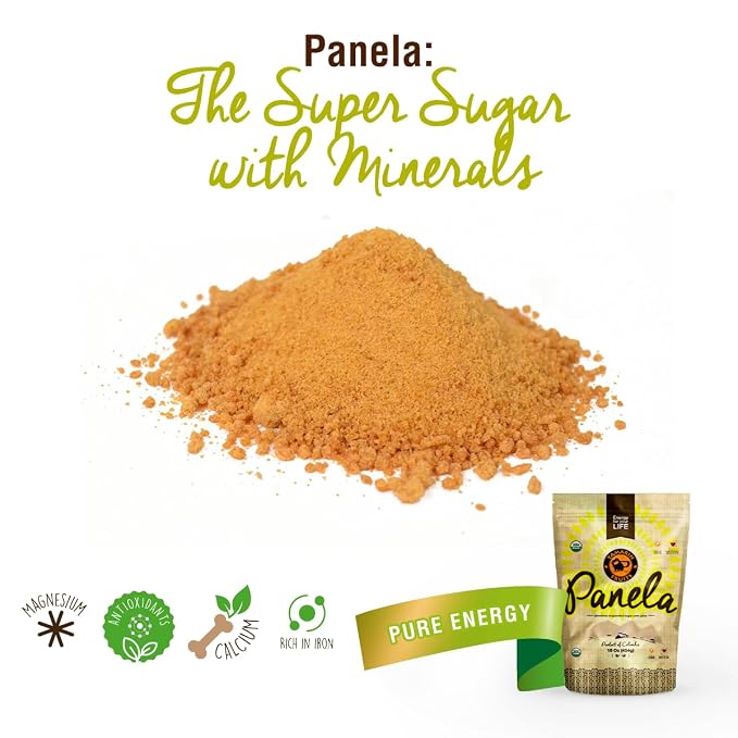 Panela - Unrefined Evaporated Sugar Cane, 1 pound (2 bags)