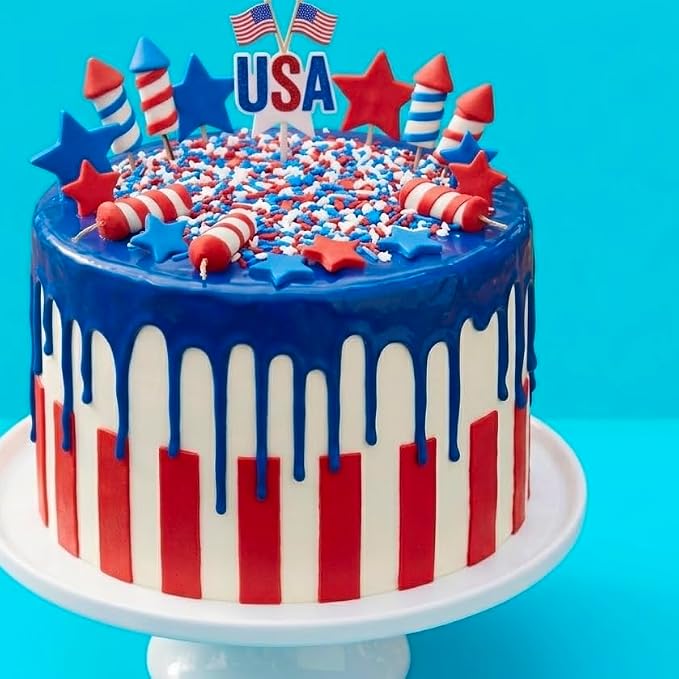 Sprinkles | Patriotic sprinkles | Red white and blue sprinkles | American decorations | Cookie sprinkles | July 4th | Manvscakes