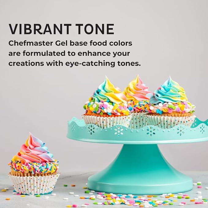 Chefmaster Lemon Yellow Gel Food Coloring | Vibrant Color | Professional-Grade Dye for Icing, Frosting, Fondant | Baking & Decorating | Fade-Resistant | Easy-to-Use | Made in USA | 1 oz