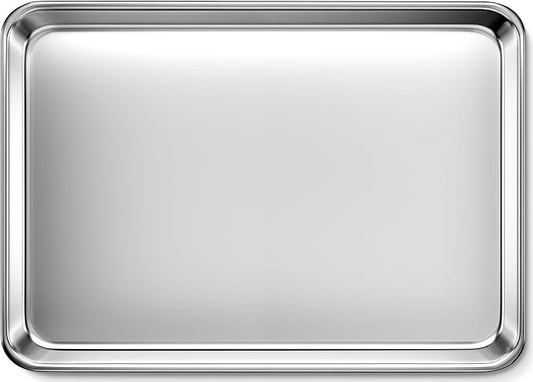 Commercial Quality Stainless Steel Baking Sheet, Extra Large Cookie Sheets for Baking, Warp Resistant Nonstick Baking Pan Oven Tray, Non Toxic & Heavy Duty & Dishwasher Safe - (20" x 14" x 1")