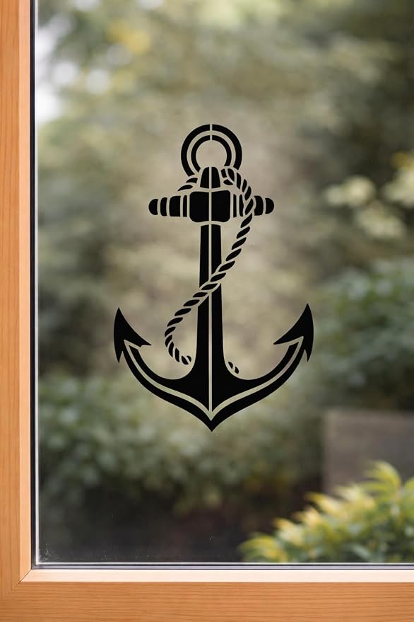 Nautical Anchor Stencil – Ocean Travel Adventure Design Template Pattern Reusable Art Stencil for Painting, Crafting and DIY Projects