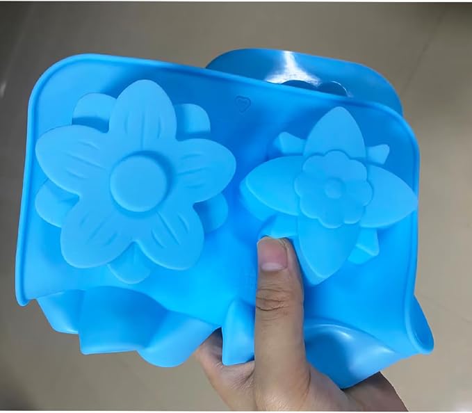 6Pcs Flowers Shaped Silicone Chocolate Molds Tulip Daisy Mold For Chocolate Candy Set Of 2